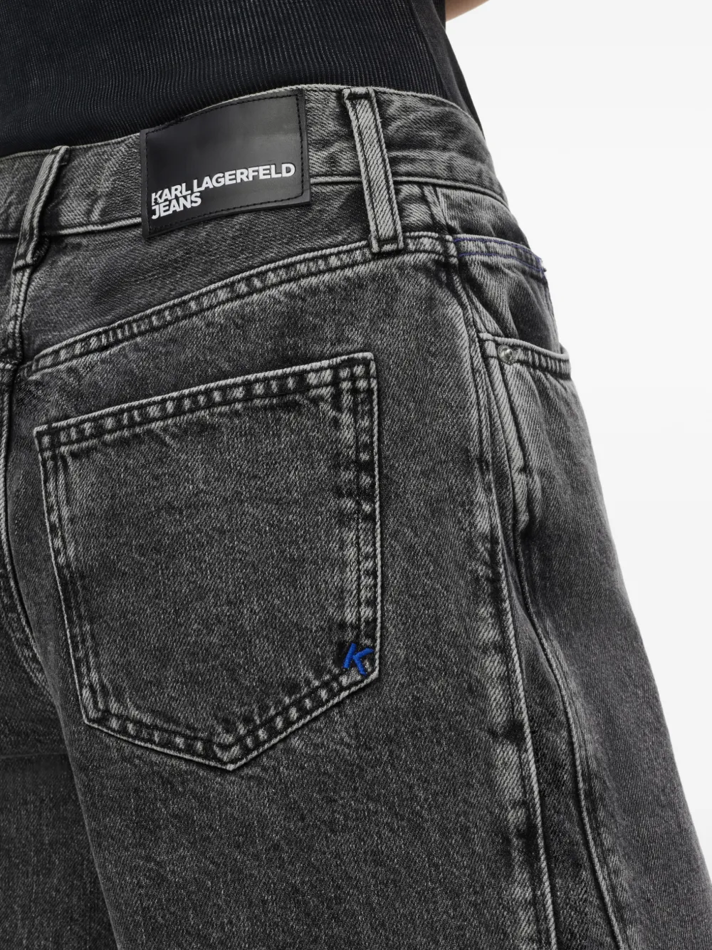 Karl Lagerfeld Jeans met wijde pijpen Grijs