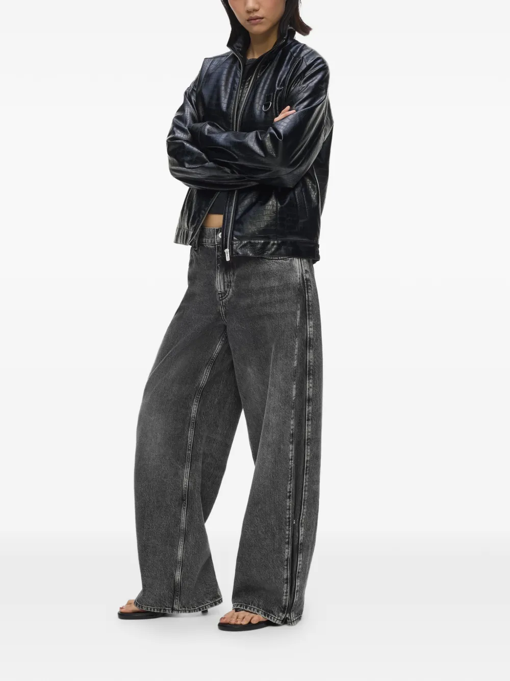 Karl Lagerfeld Jeans met wijde pijpen Grijs