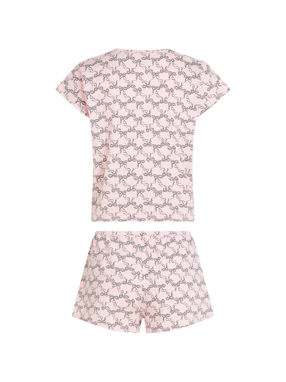Karl Lagerfeld Signature katoenen pyjama met strikdetail Roze