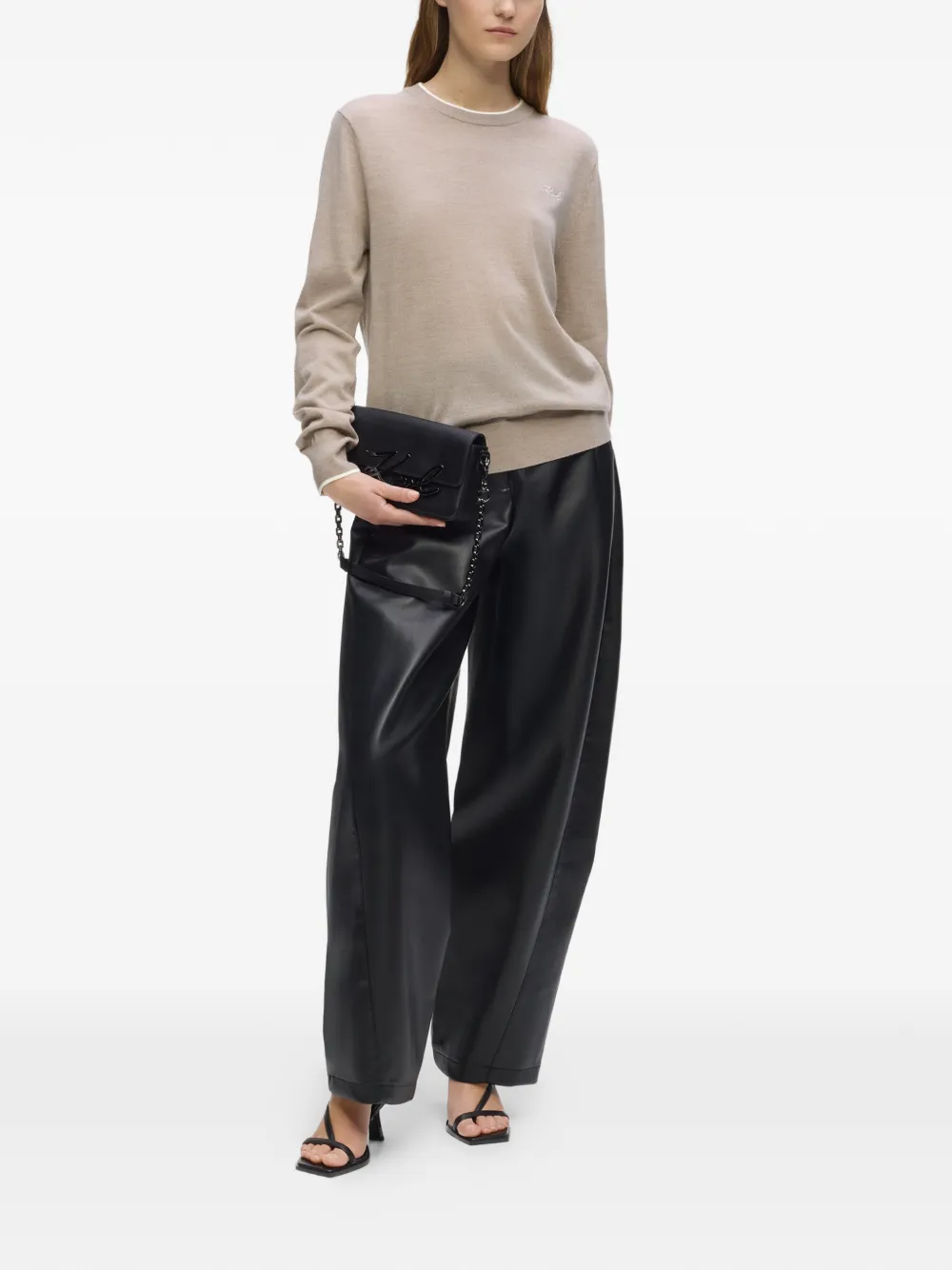 Karl Lagerfeld Trui van merinowol Beige