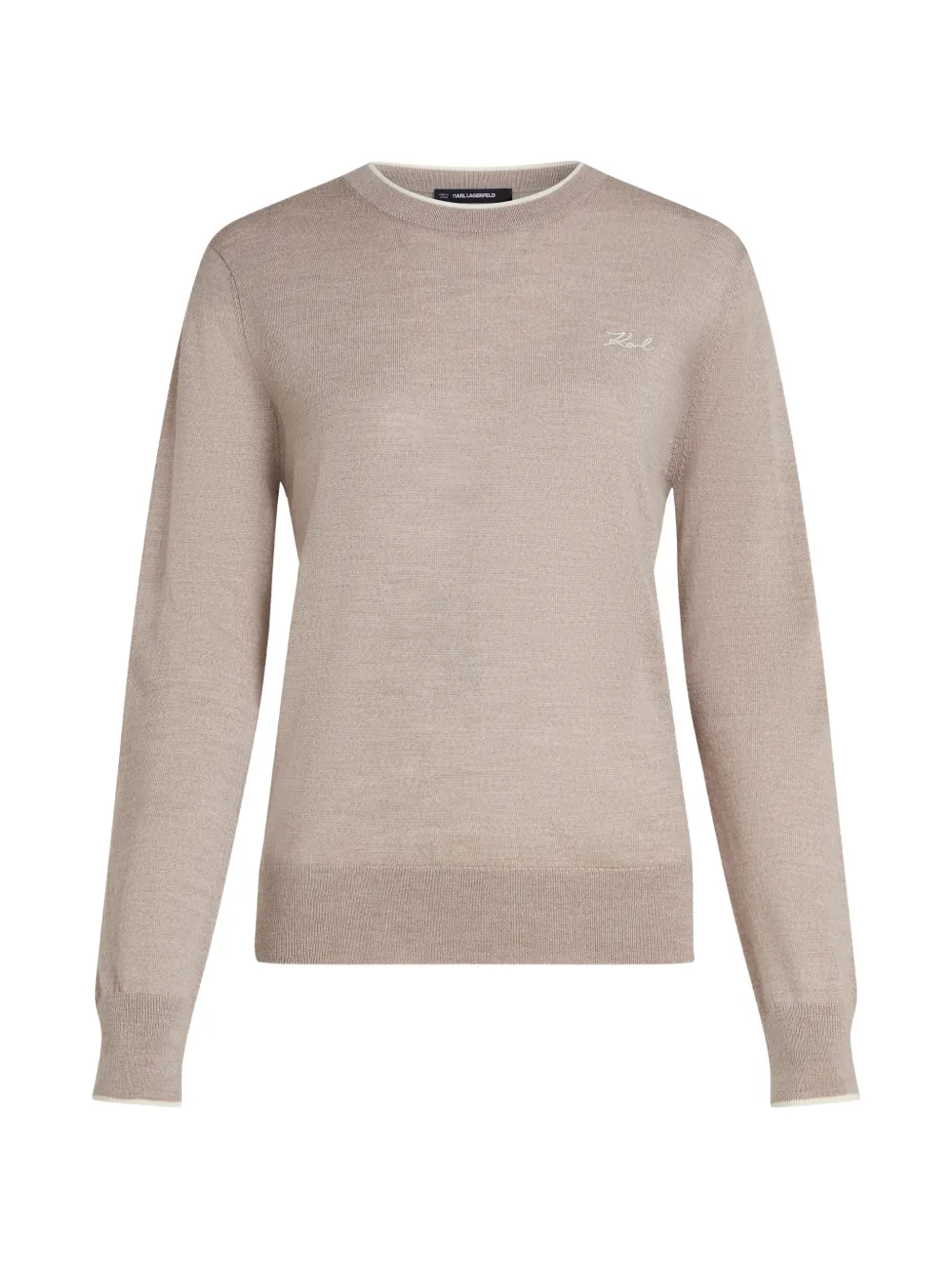 Karl Lagerfeld merino-wool sweater - Nude