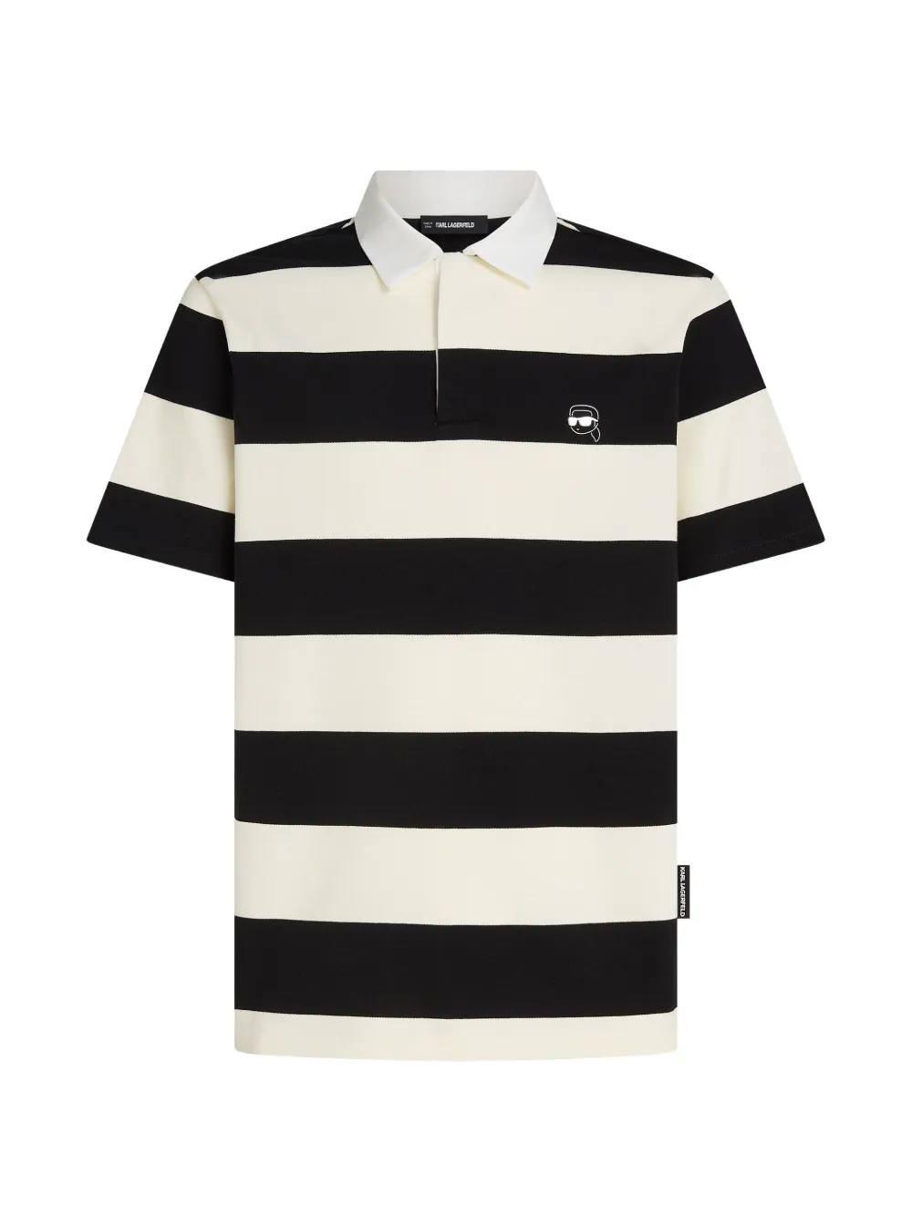 Karl Lagerfeld Gestreiftes Poloshirt - Schwarz