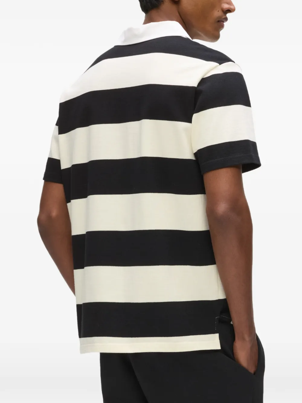 Karl Lagerfeld Gestreept poloshirt Zwart