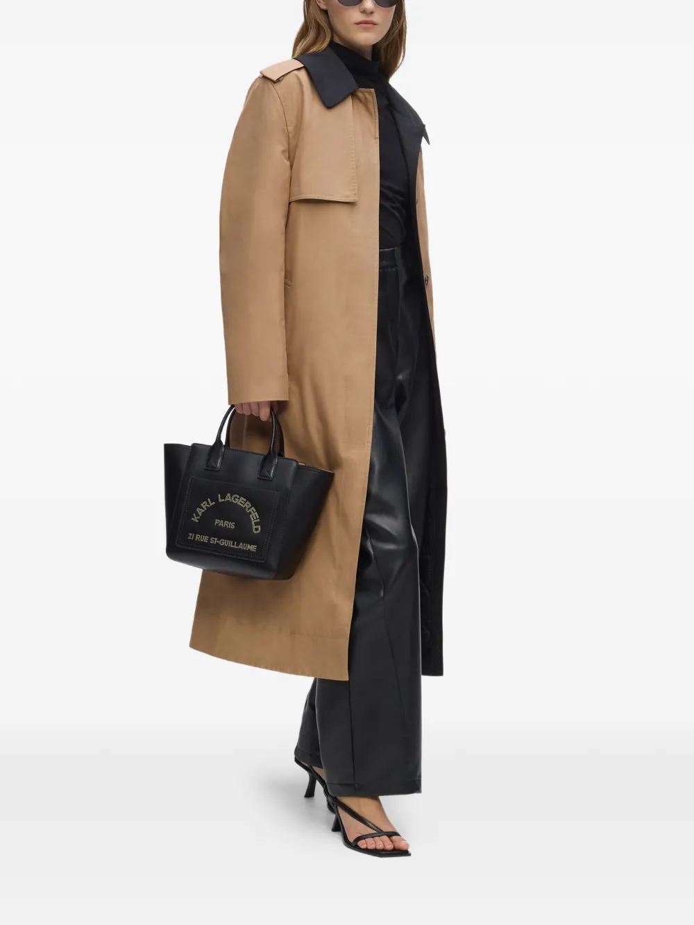 Karl Lagerfeld K Daily kleine shopper met zakken Zwart