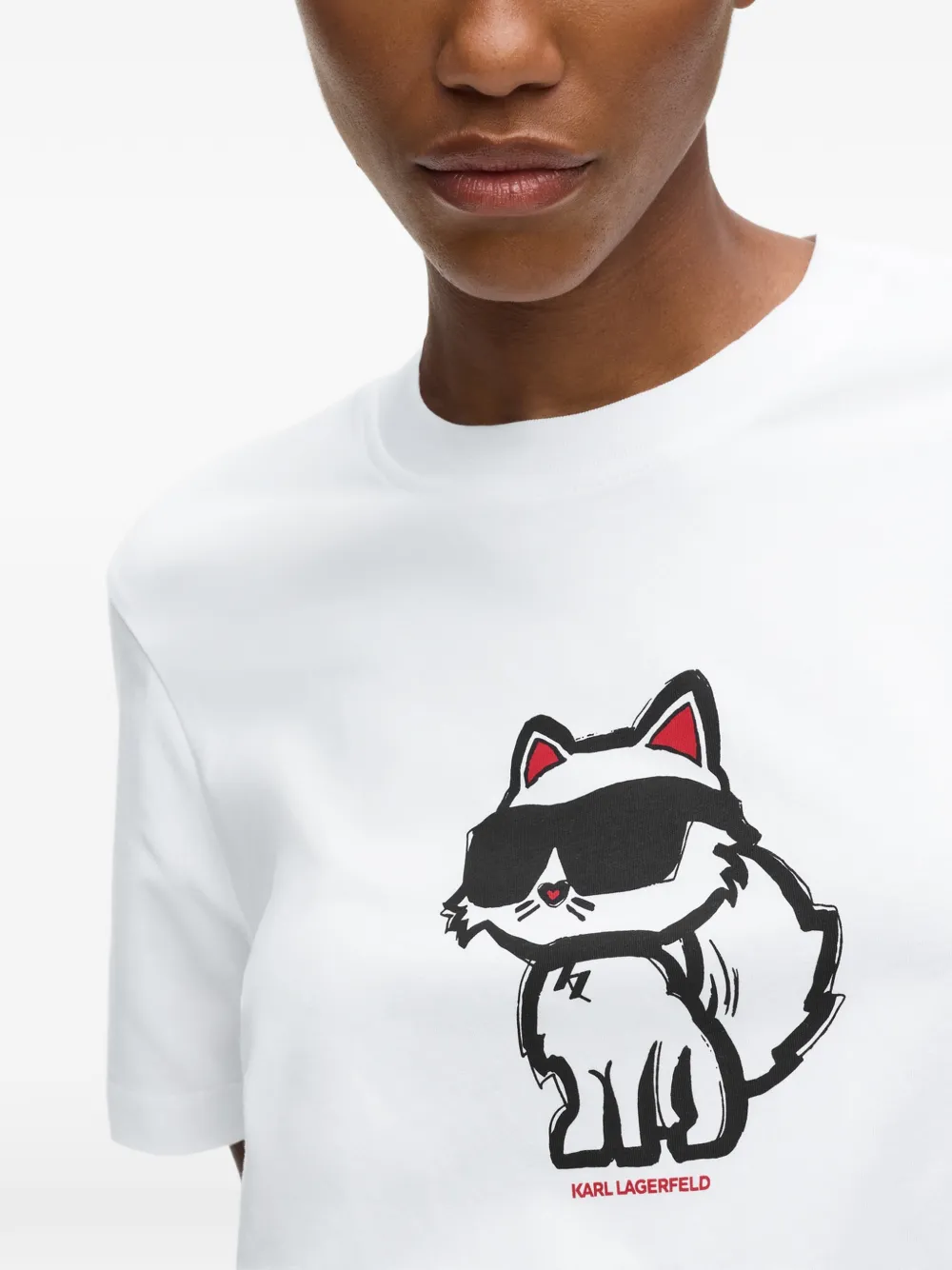 Karl Lagerfeld Ikon Choupette T-shirt Wit