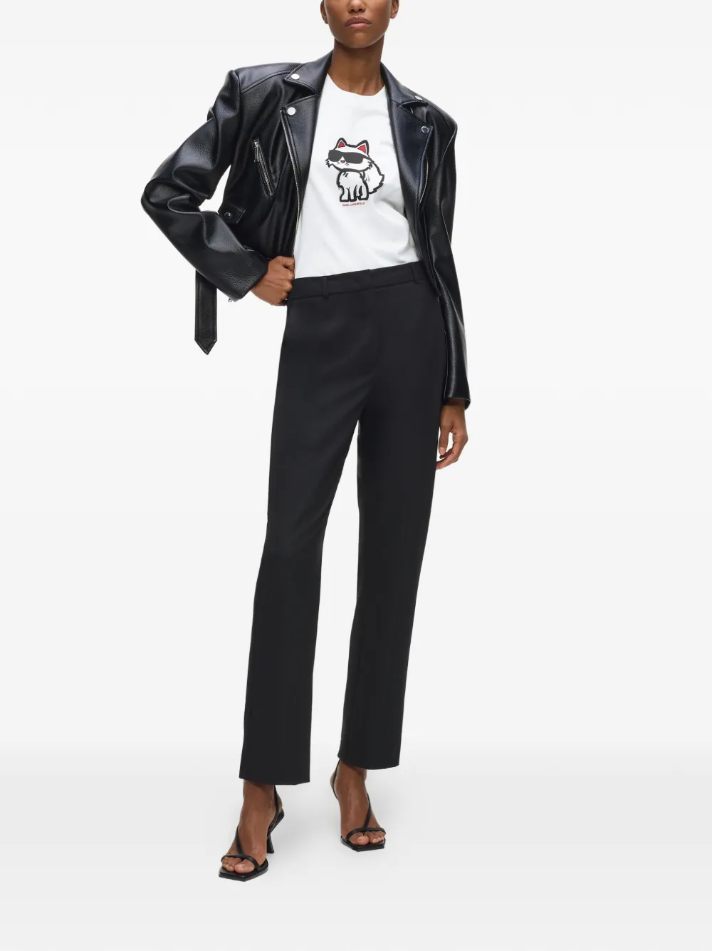 Karl Lagerfeld Ikon Choupette T-shirt Wit