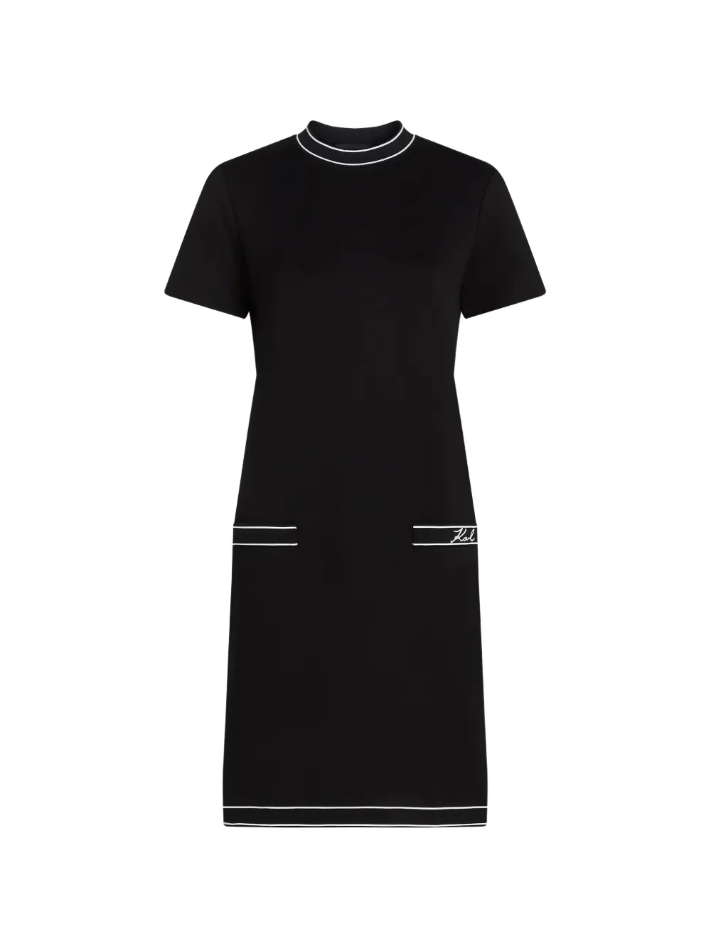 Karl Lagerfeld Minikleid mit Logo-Stickerei - Schwarz