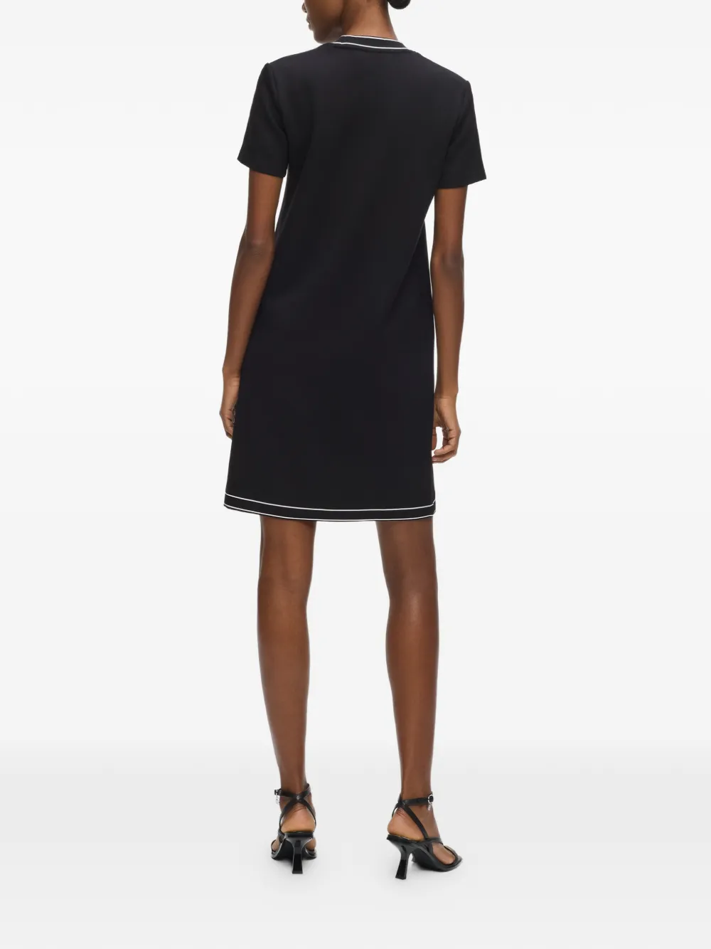 Karl Lagerfeld T-shirtjurk met afwerking Zwart