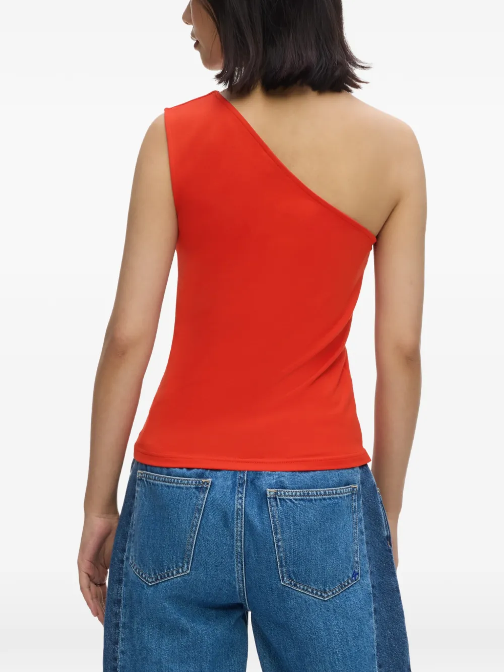 Karl Lagerfeld Jeans Asymmetrische top met ringlets Oranje