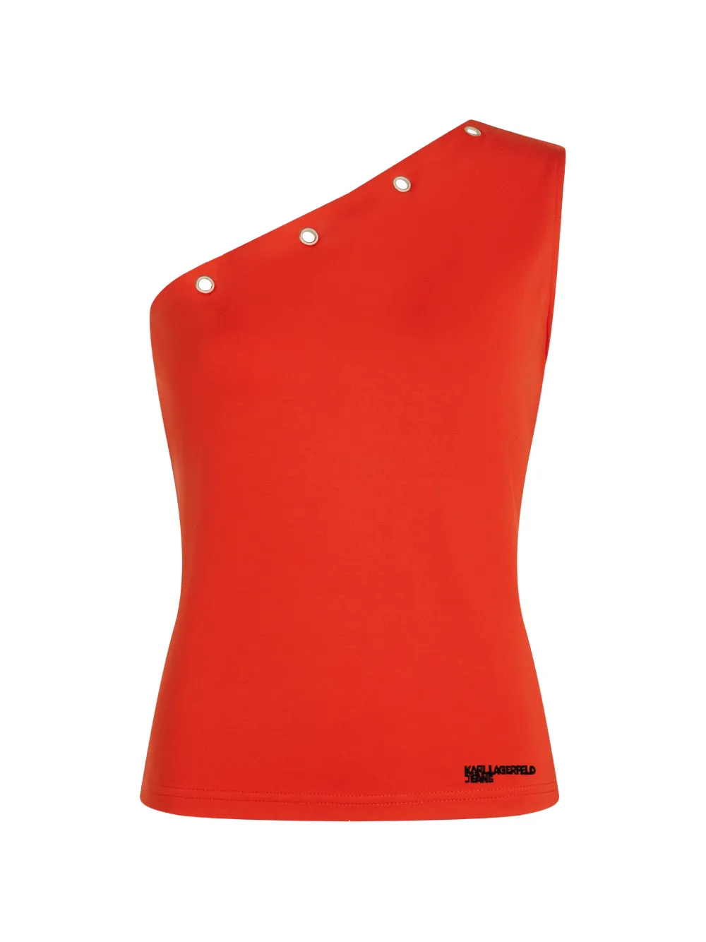 Karl Lagerfeld Jeans Top monospalla con occhielli - Arancione