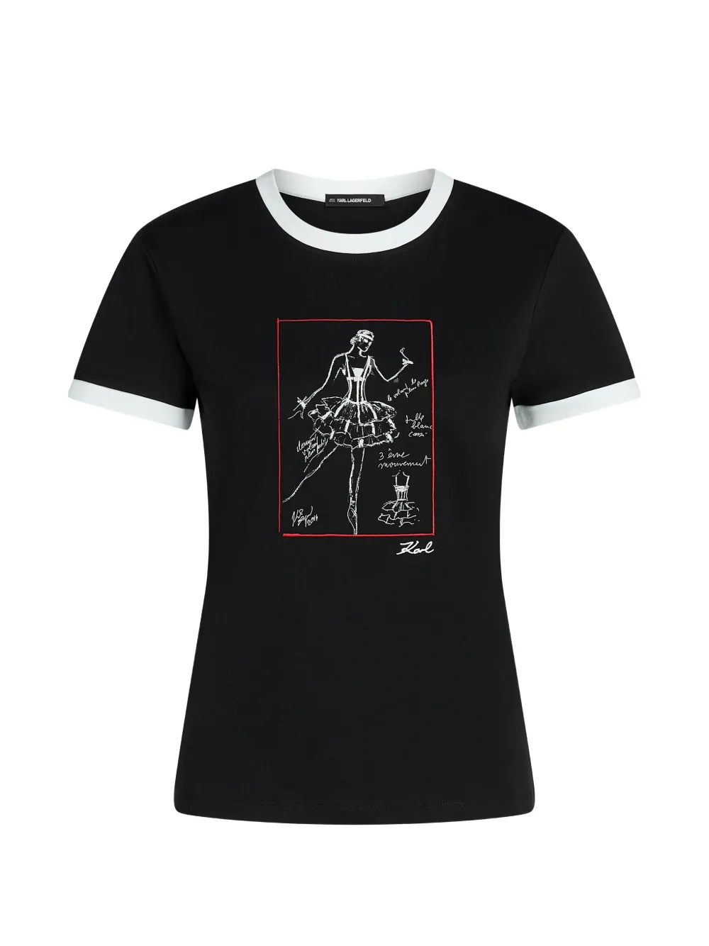 Karl Lagerfeld Le Ballet T-shirt - Schwarz