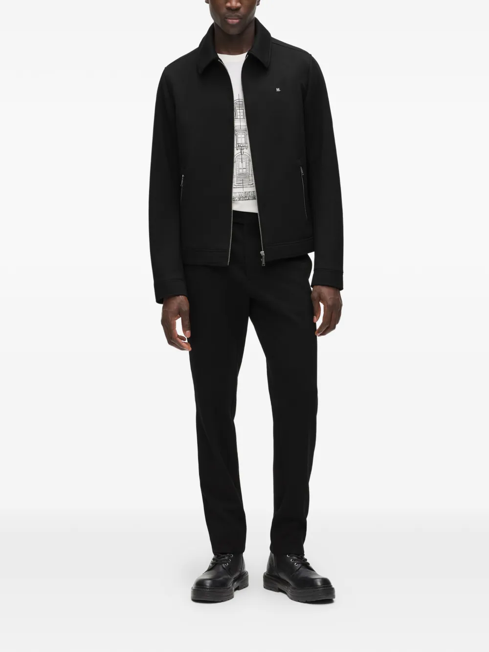 Karl Lagerfeld Punto shirtjack met rits Zwart