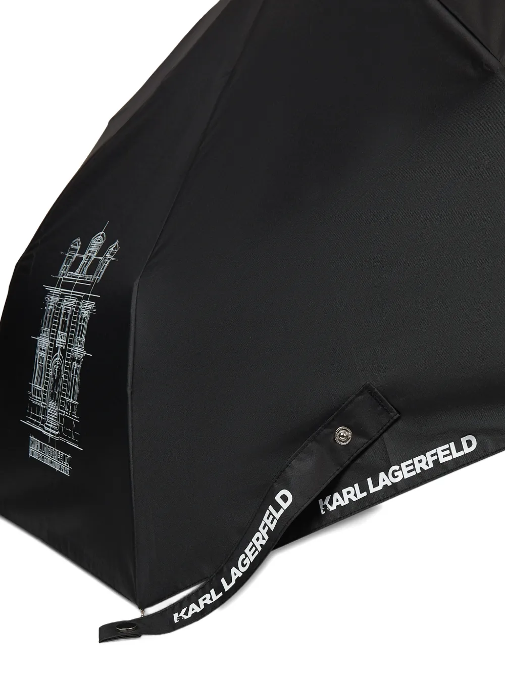 Karl Lagerfeld Maison de Karl kleine paraplu Zwart