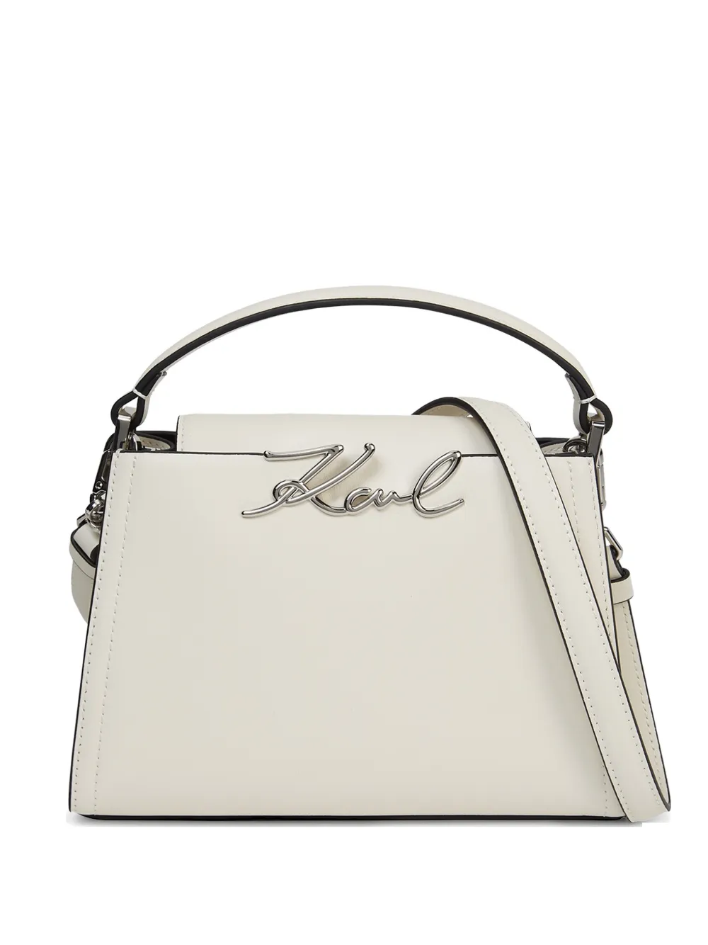 Karl Lagerfeld Signature top-handle crossbody bag - Toni neutri