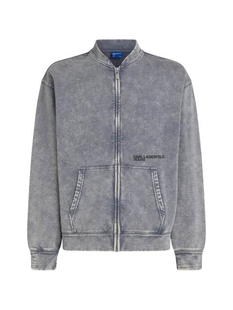 Karl Lagerfeld Jeans washed-finish zip-fastening jacket