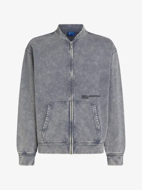 Karl Lagerfeld Jeans washed-finish zip-fastening jacket