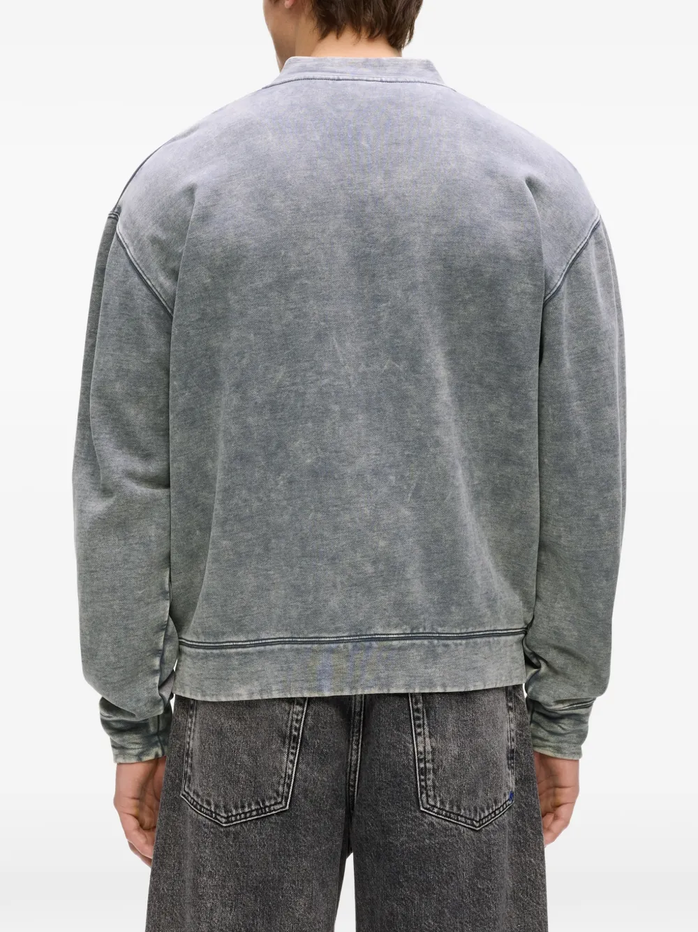 Karl Lagerfeld Jeans Jack met ritssluiting en gewassen afwerking Blauw