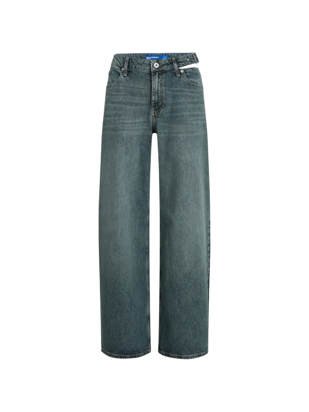Karl Lagerfeld Jeans buckle cut-out jeans - Blu