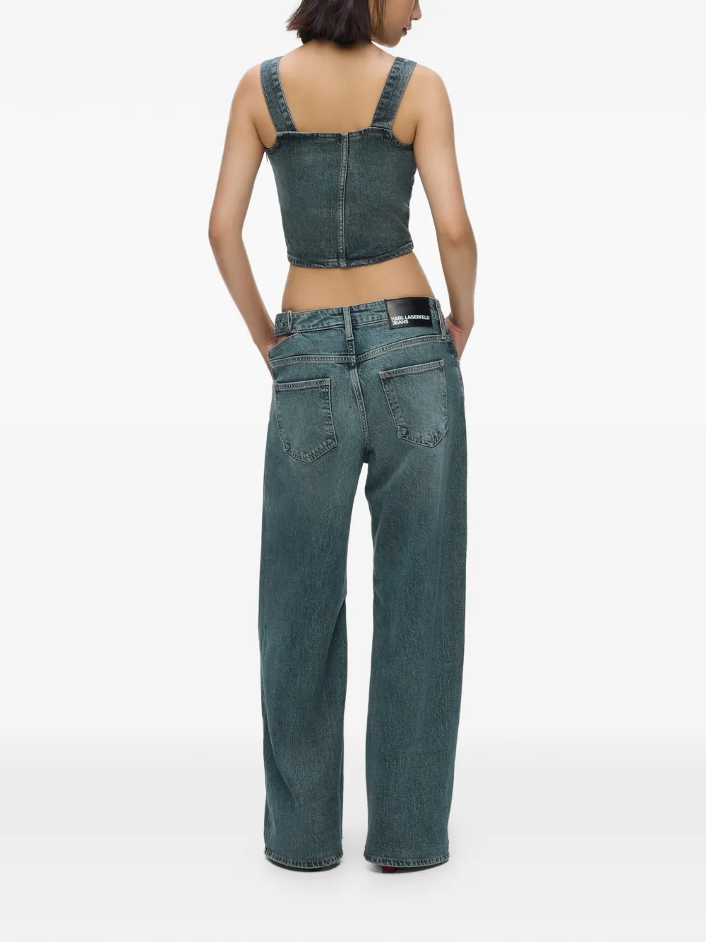 Karl Lagerfeld Jeans met gesp en uitgesneden details Blauw