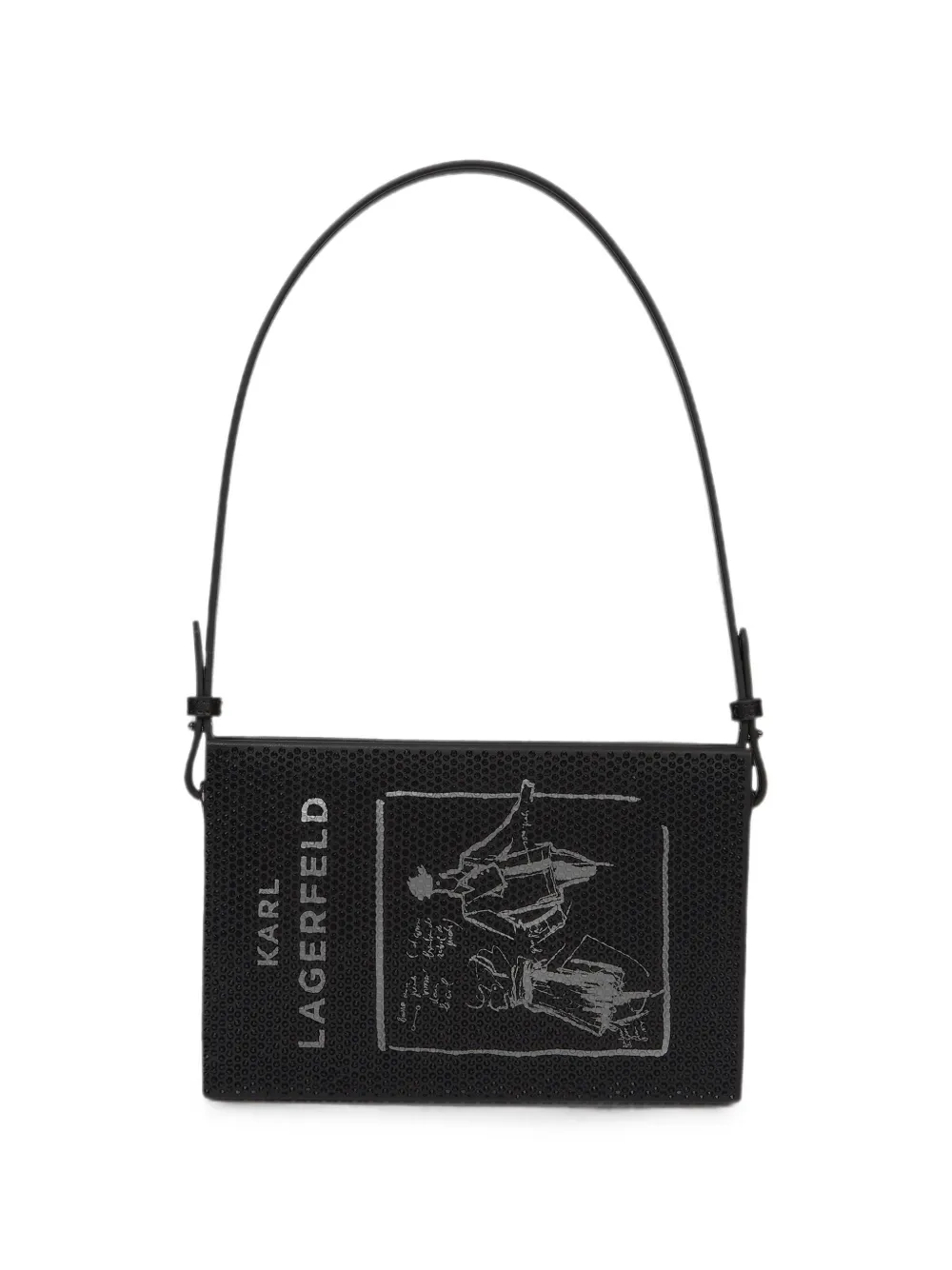 Karl Lagerfeld K/Soiree crystal-embellished bow - Nero