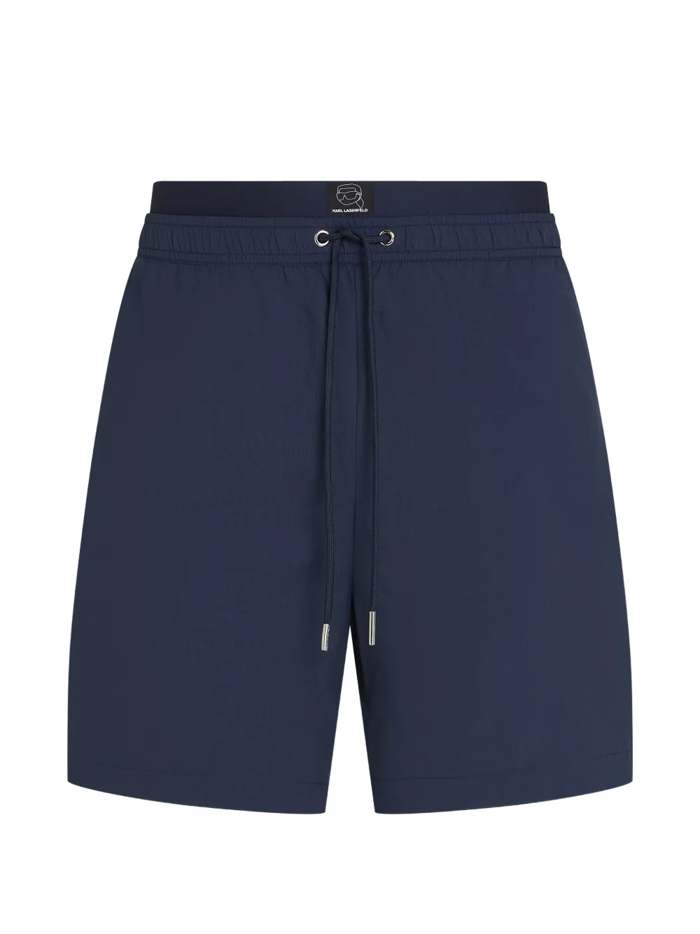 Karl Lagerfeld Ikon logo-detail swim shorts - Blu