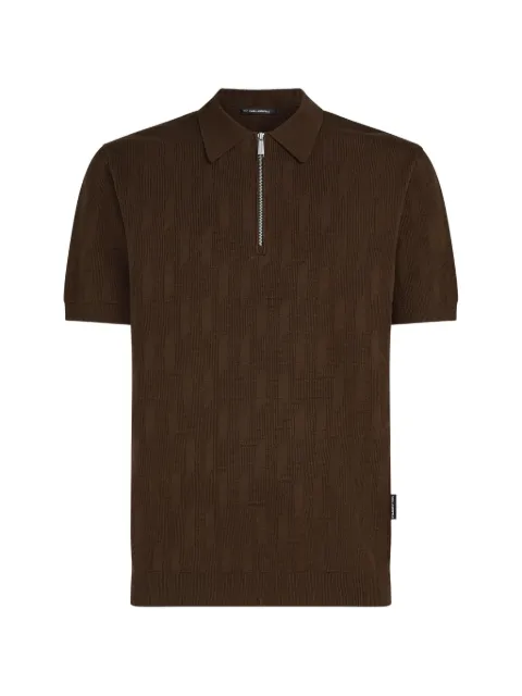 Karl Lagerfeld monogram-pattern polo shirt