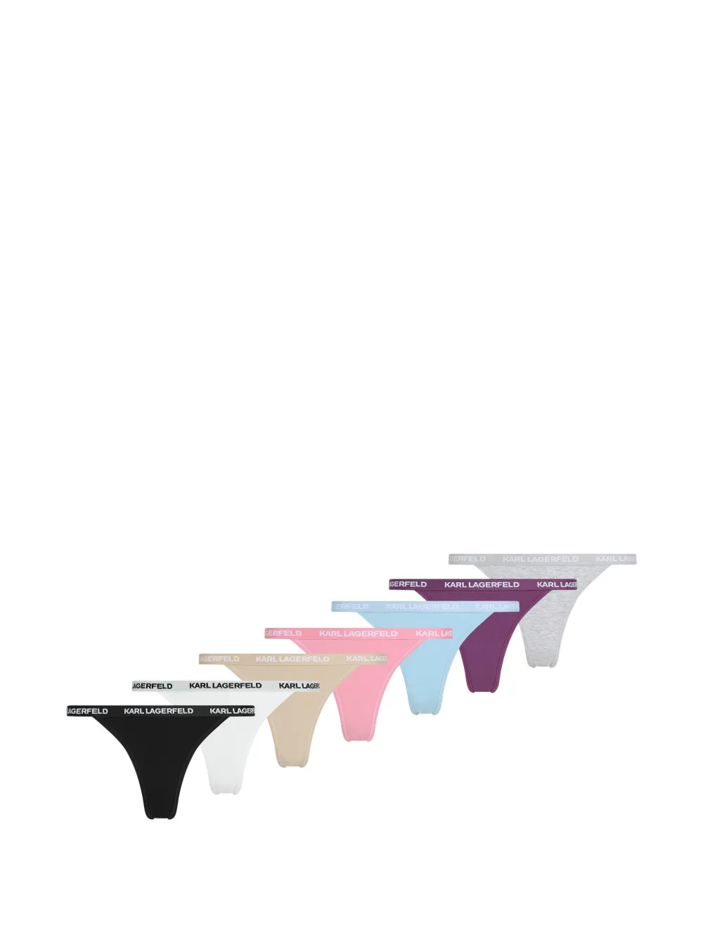 Karl Lagerfeld Tangas mit Logo-Print (7er-Set) - Rosa