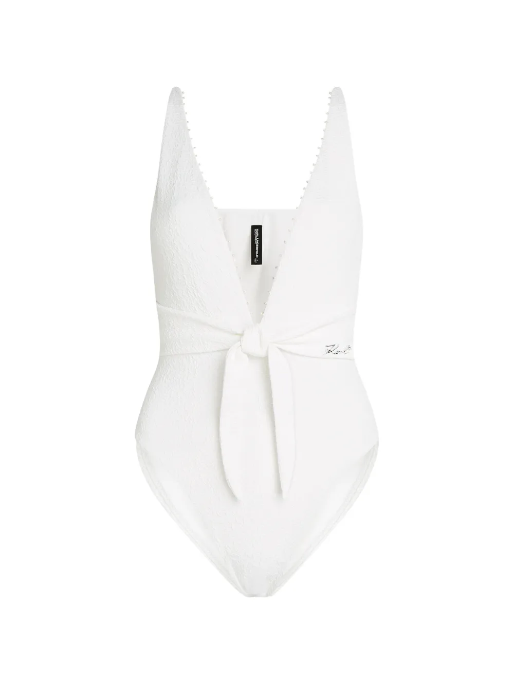 Karl Lagerfeld Costume intero con decorazione - Bianco