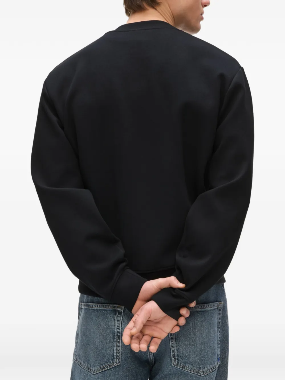 Karl Lagerfeld Jeans Sweater met logopatch Zwart