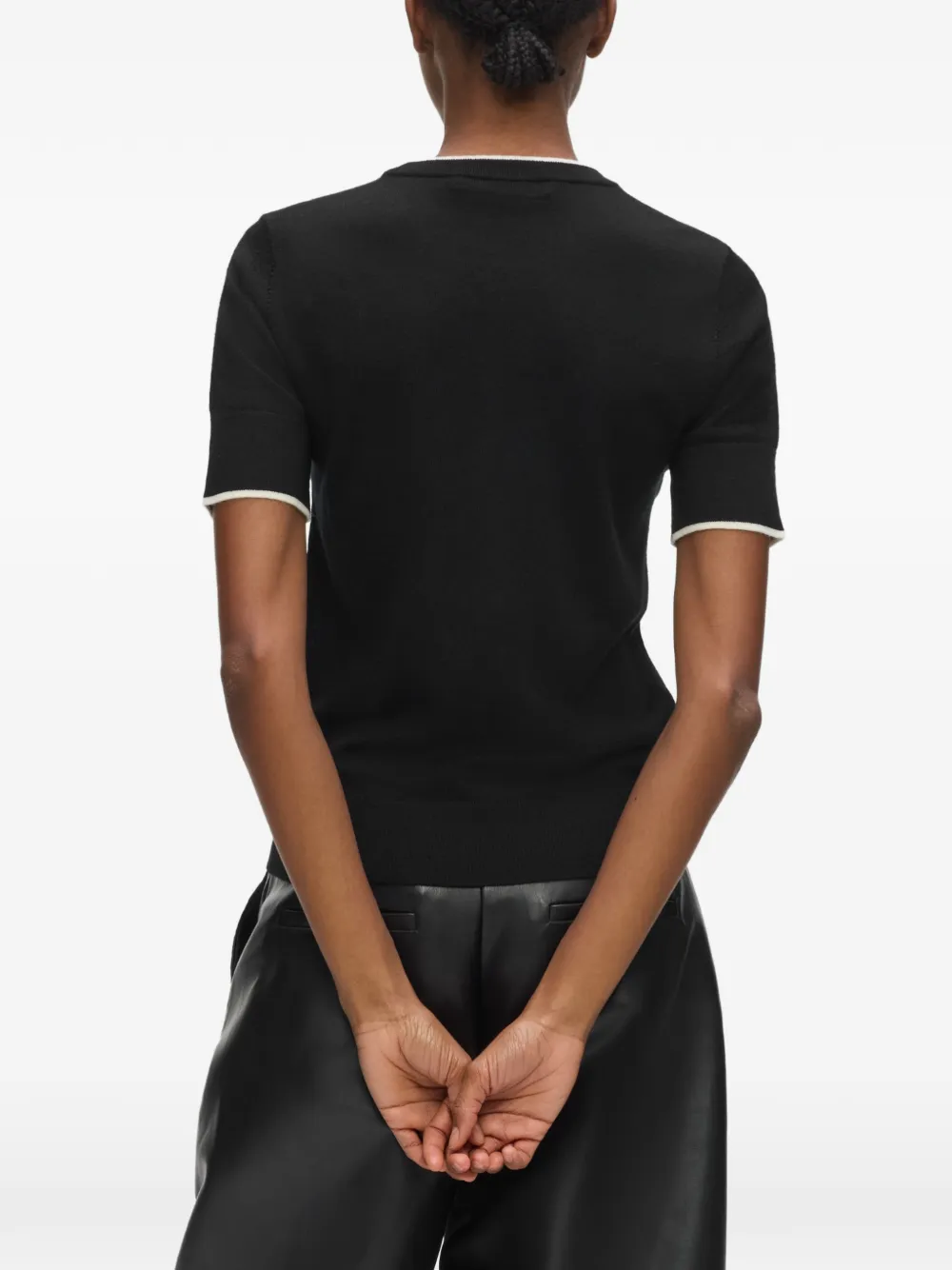 Karl Lagerfeld T-shirt van merinowol Zwart