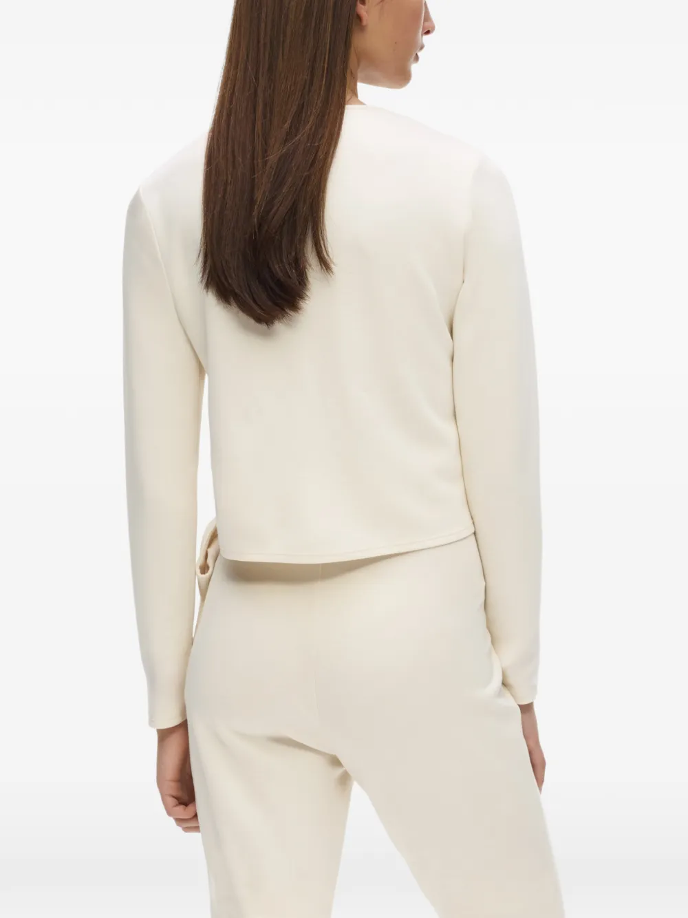 Karl Lagerfeld Wikkeltop met logopatch Wit