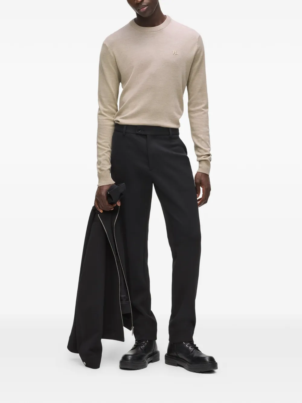 Karl Lagerfeld Trui van merinowol Beige