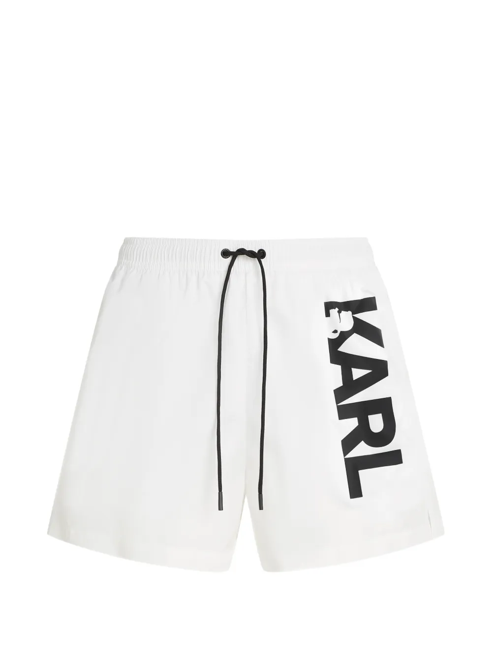 Karl Lagerfeld logo-print swim shorts - Bianco
