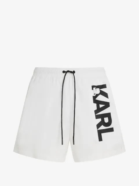 Karl Lagerfeld logo-print swim shorts