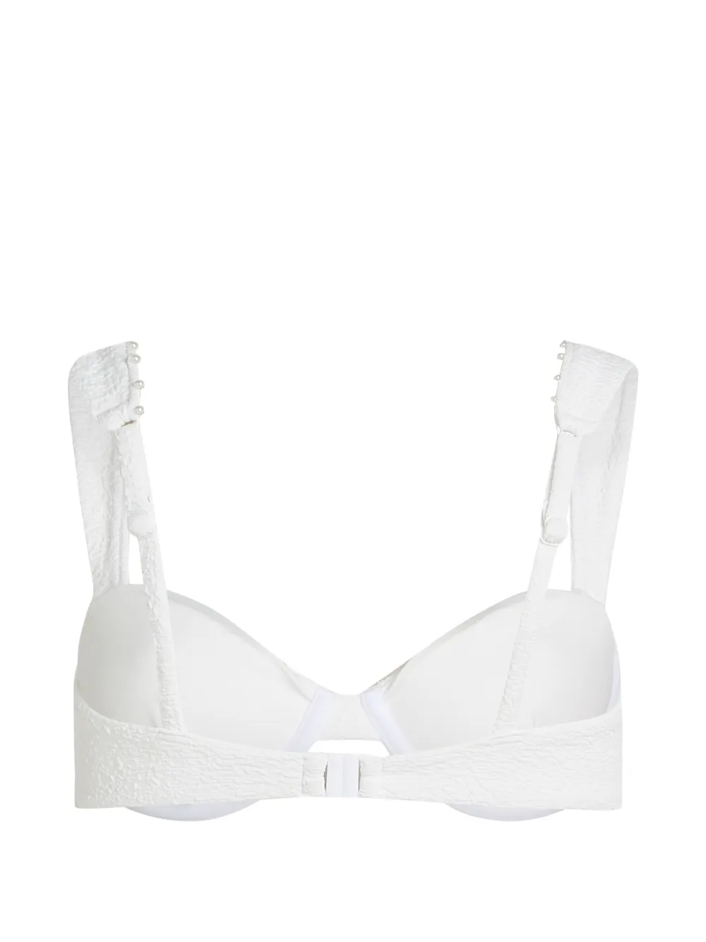 Karl Lagerfeld Bikinitop verfraaid met parels Wit