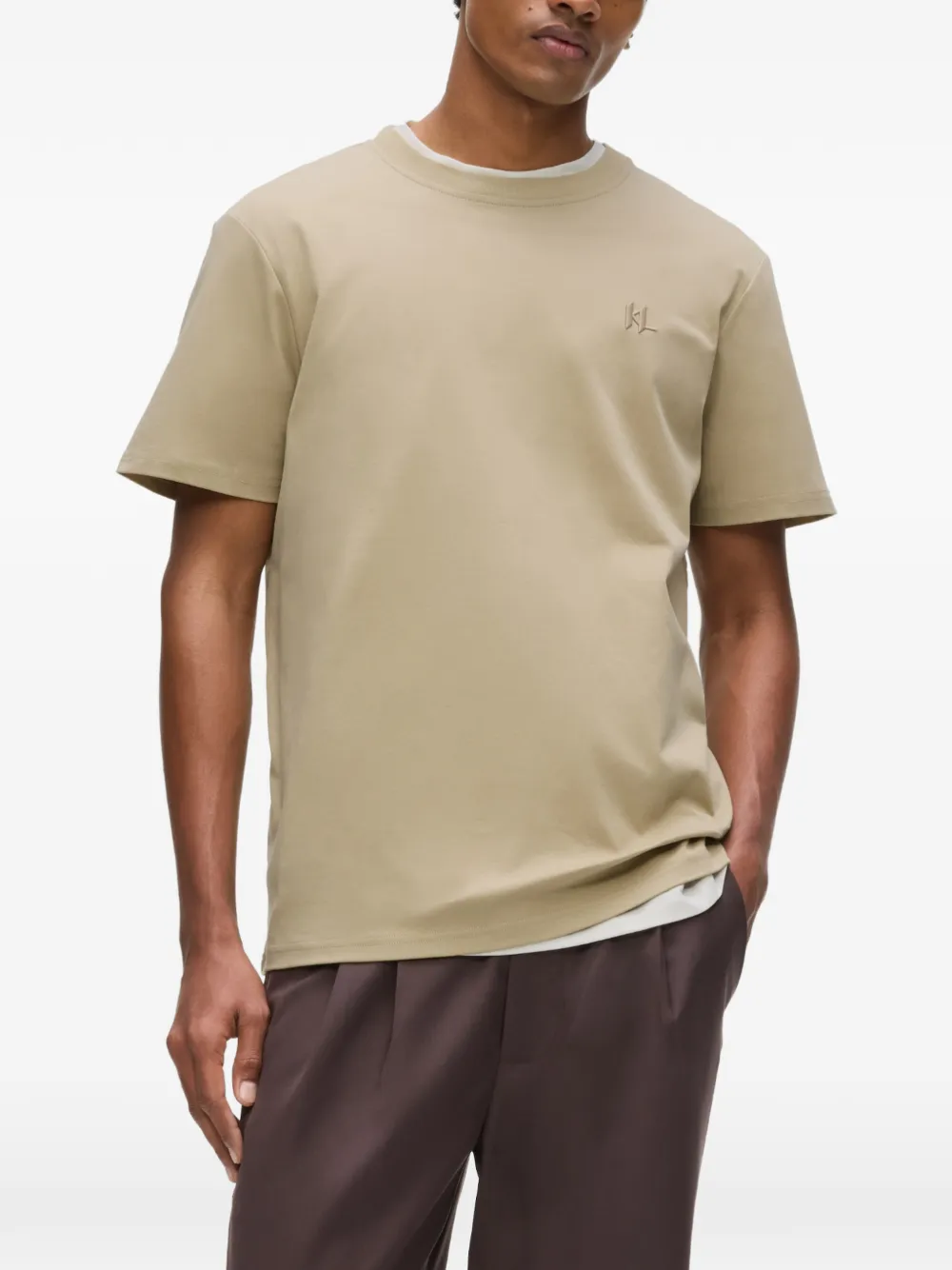 Karl Lagerfeld Katoenen T-shirt Beige