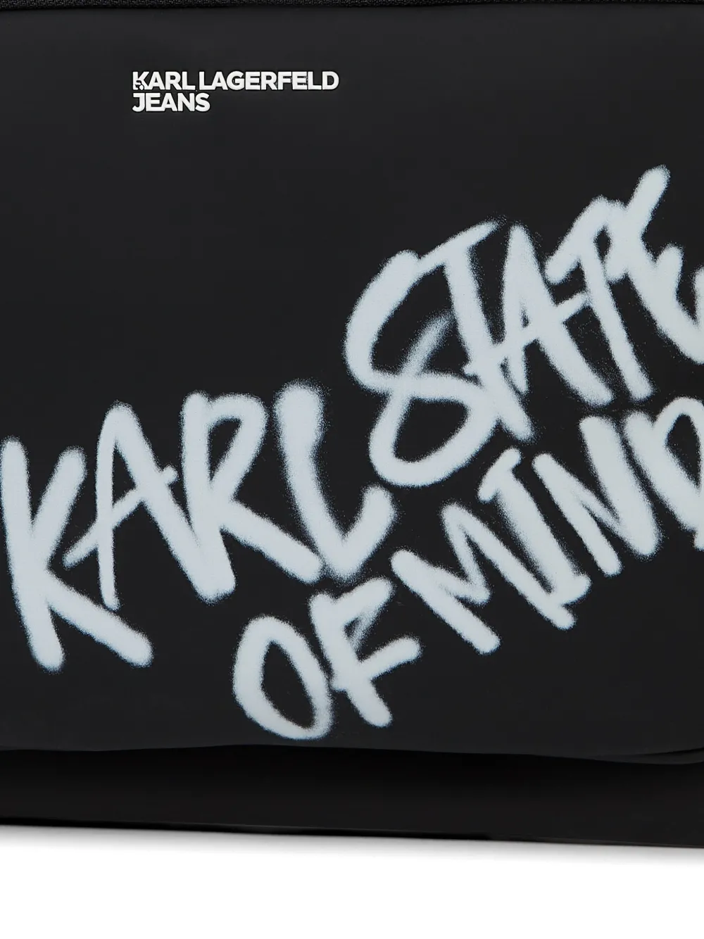 Karl Lagerfeld Jeans Rugzak met tekst en gespsluiting Zwart