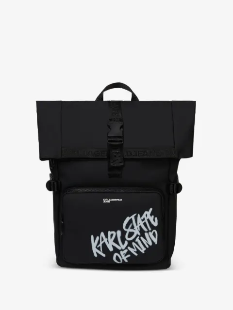Karl Lagerfeld Jeans mochila con eslogan estampado