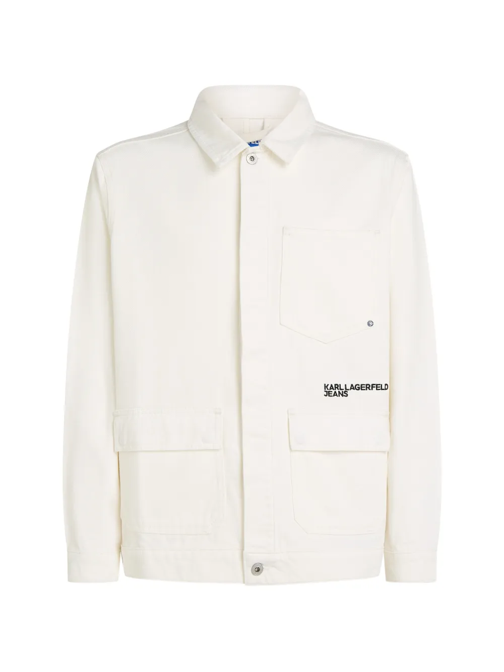 Karl Lagerfeld Jeans logo-print cotton jacket - Weiß