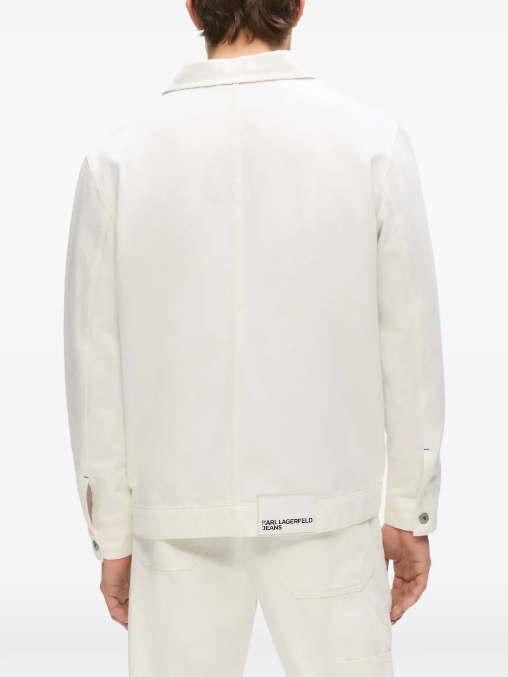 Karl Lagerfeld Jeans Jack met logoprint Wit