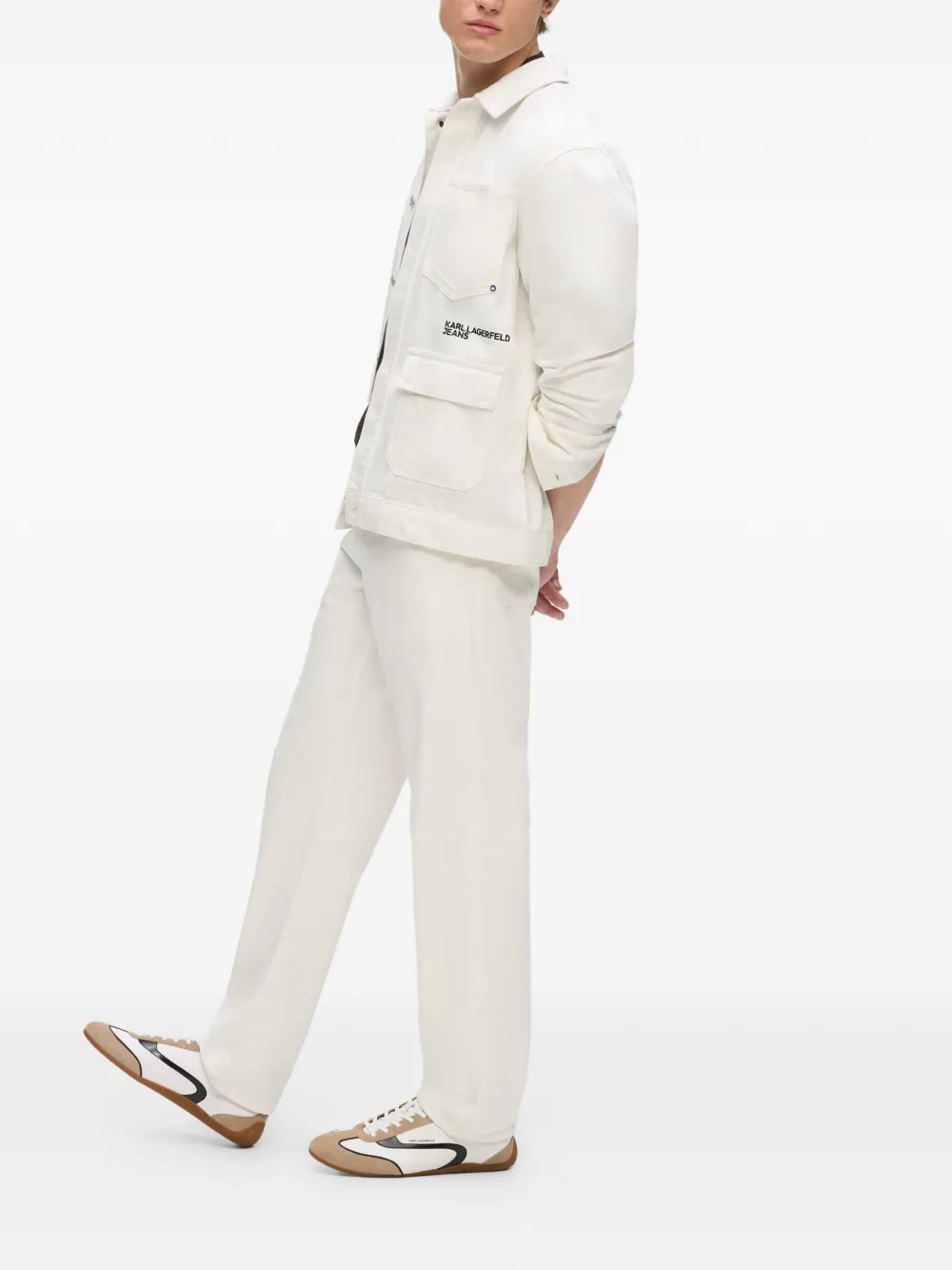 Karl Lagerfeld Jeans Jack met logoprint Wit