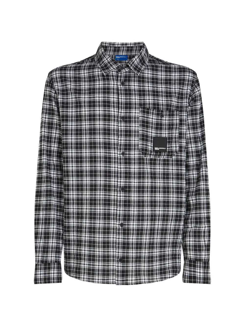 Karl Lagerfeld Jeans Hemd mit Karomuster - Schwarz