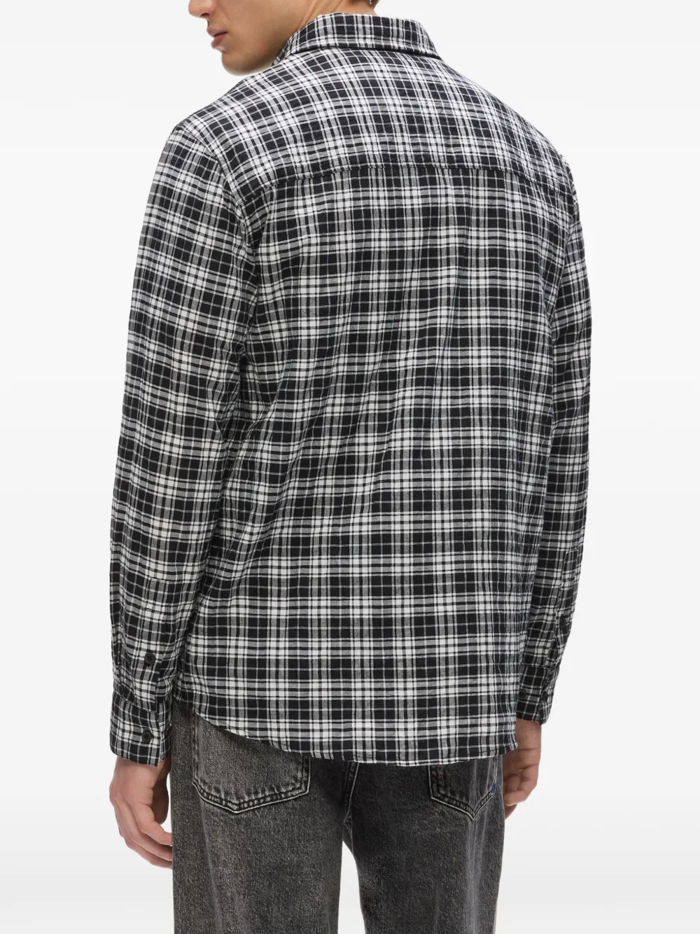 Karl Lagerfeld Jeans Geruit overhemd Zwart