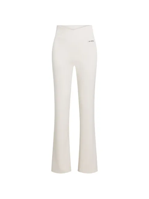 Karl Lagerfeld pantalones con tiras cruzadas y placa del logo