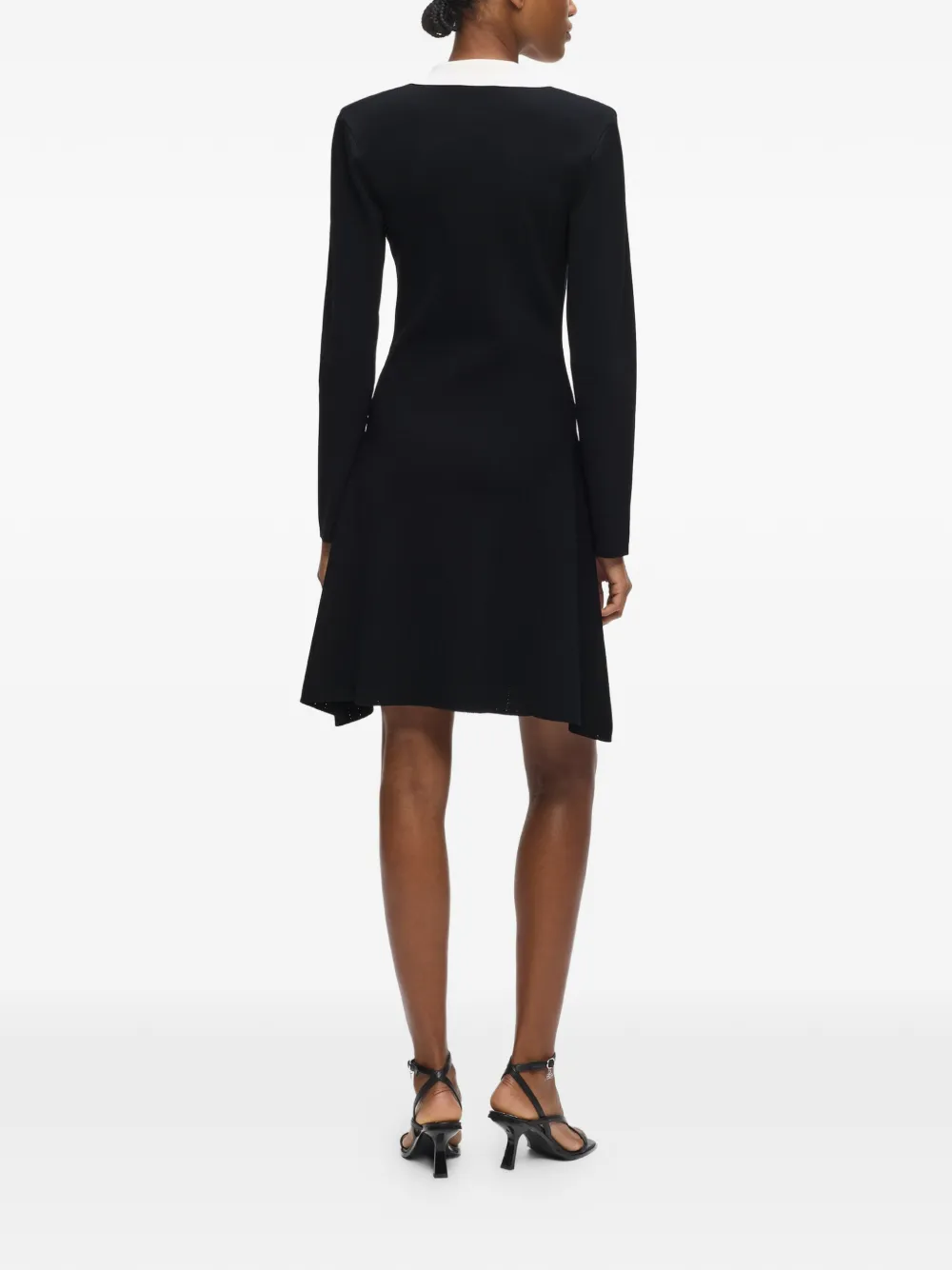 Karl Lagerfeld Mini-jurk met dubbele rij knopen Zwart