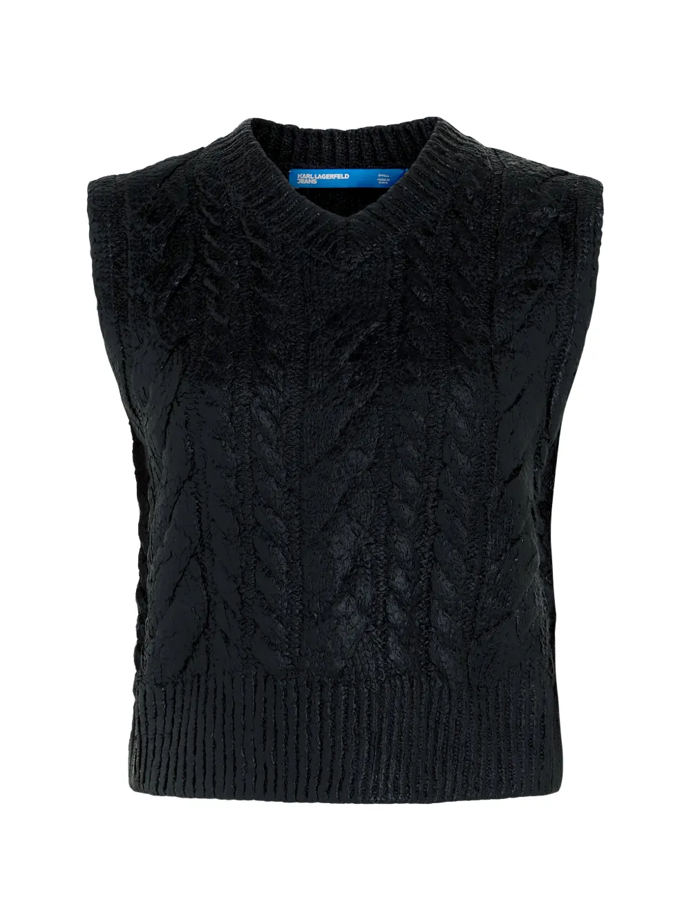 Karl Lagerfeld Jeans Maglione con lavorazione intrecciata - Nero