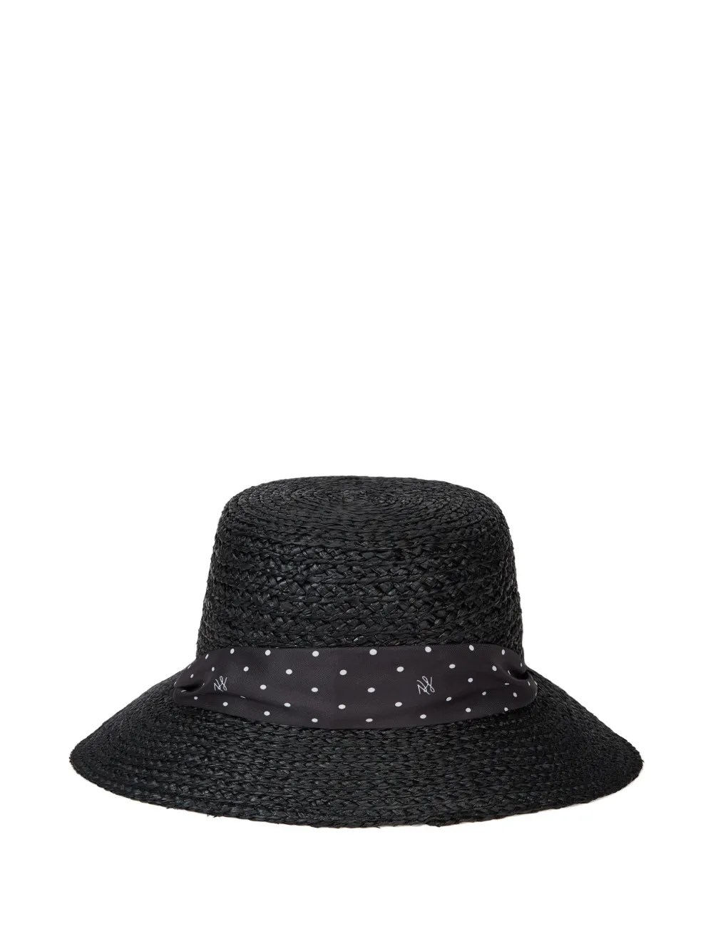 Karl Lagerfeld K Autograph raffia vissershoed Zwart