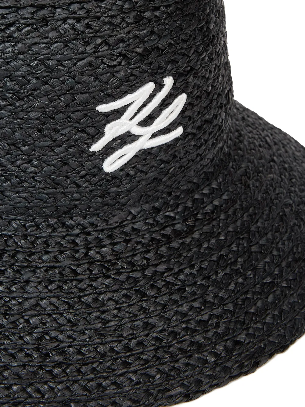 Karl Lagerfeld K Autograph raffia vissershoed Zwart