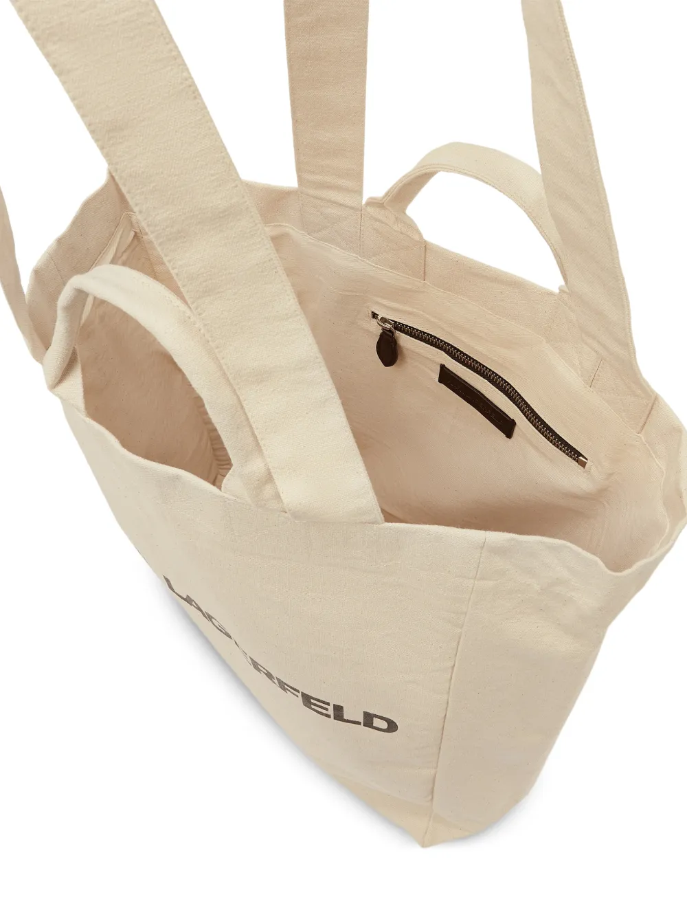Karl Lagerfeld Shopper met logoprint Beige