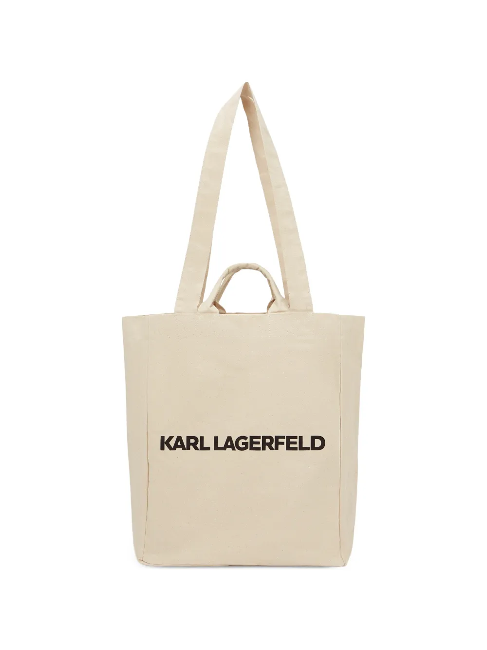 Karl Lagerfeld Borsa tote con stampa - Toni neutri